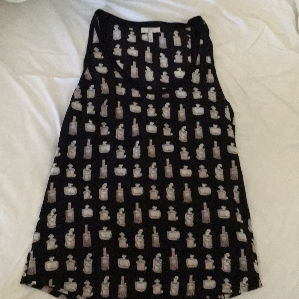 Silk Joie Tank with perfume bottle design